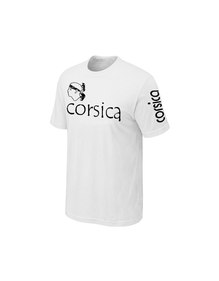 T-SHIRT CORSE BLANC