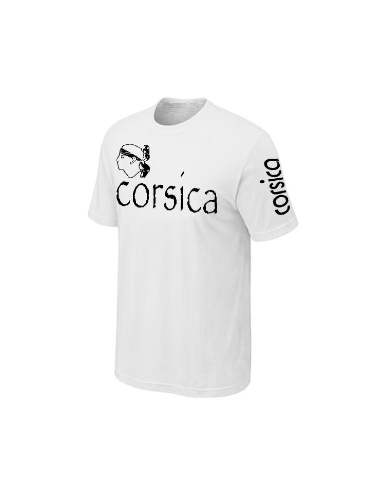 T-SHIRT CORSE BLANC
