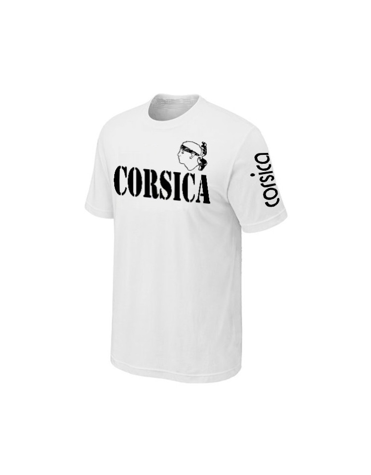 T-SHIRT CORSE BLANC