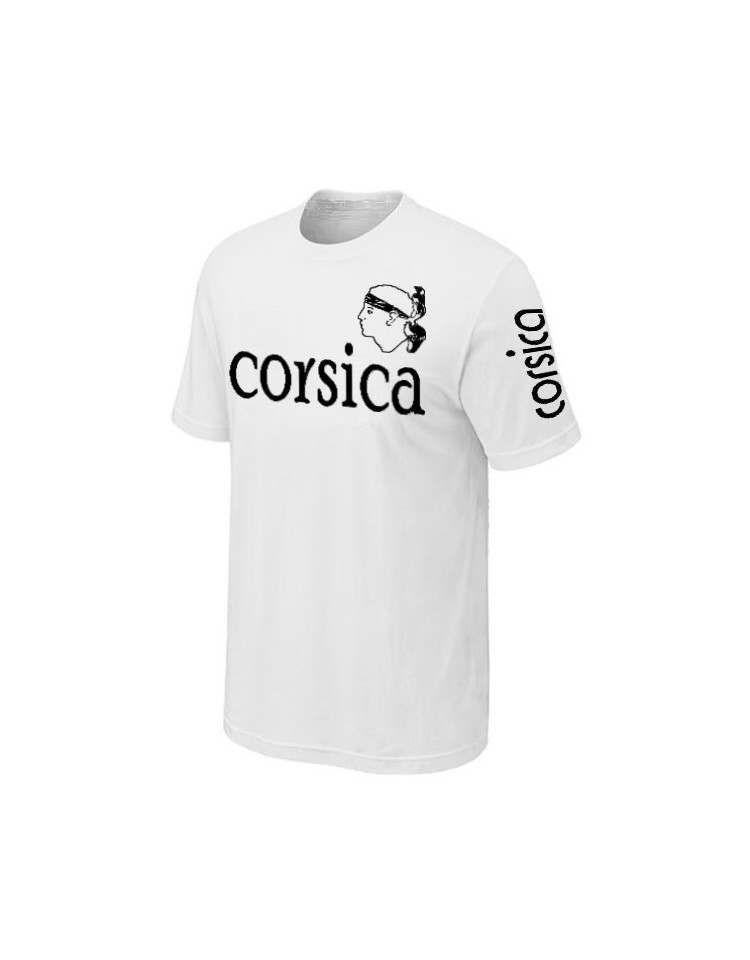 T-SHIRT CORSE BLANC