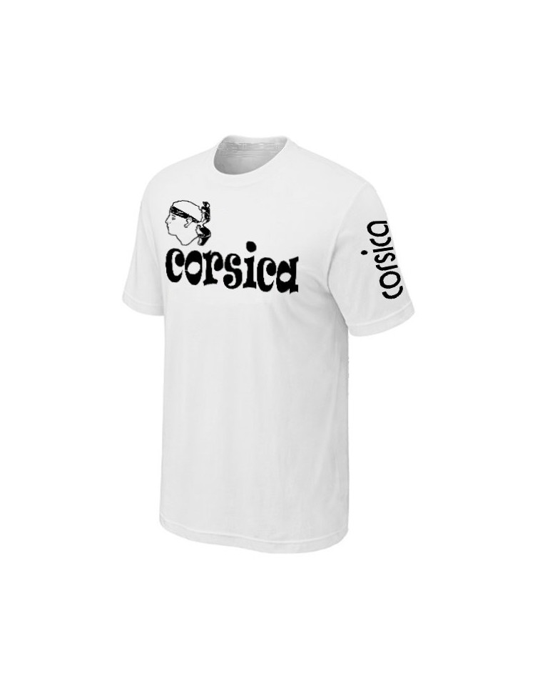 T-SHIRT CORSE BLANC