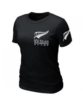 T-SHIRT FEMME RUGBY SUPPORTER NEW-ZEALAND