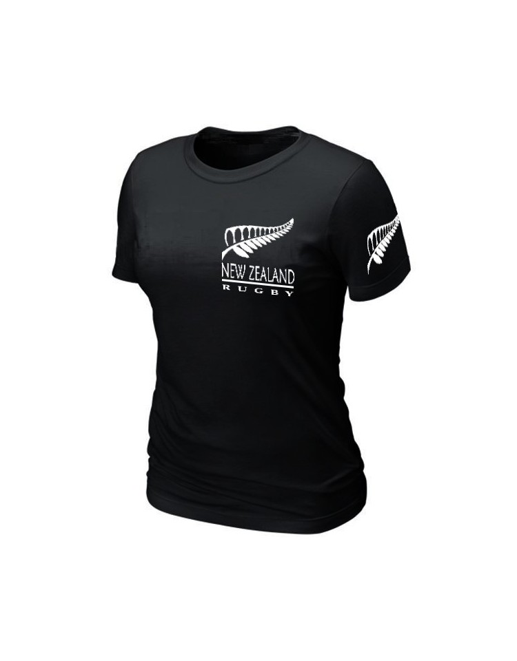 T-SHIRT FEMME RUGBY SUPPORTER NEW-ZEALAND