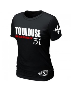 T-SHIRT FEMME RUGBY SUPPORTER TOULOUSE